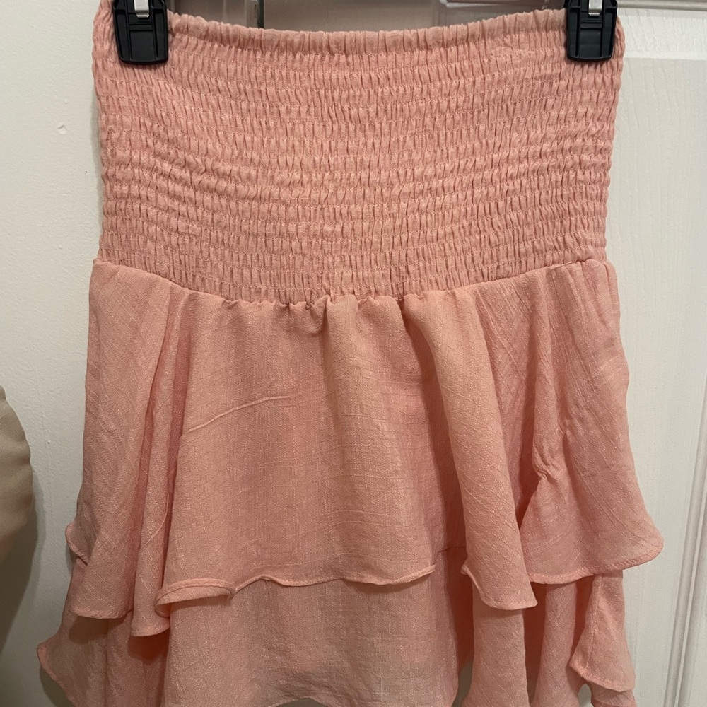 pink adika ruffle skirt